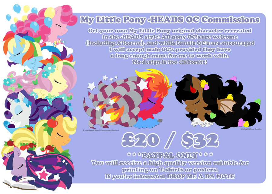 Pony -HEADS commission details