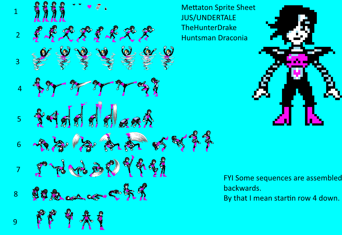 Mettaton Ex Colored Sprite.