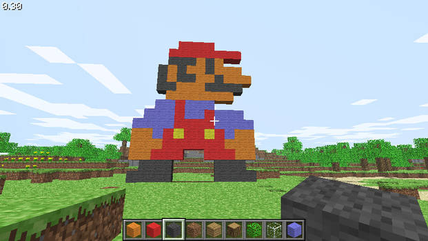 Mario in MineCraft Classic