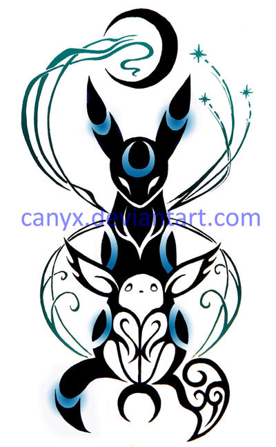 Eevee and Umbreon COMMISSION by Canyx on DeviantArt