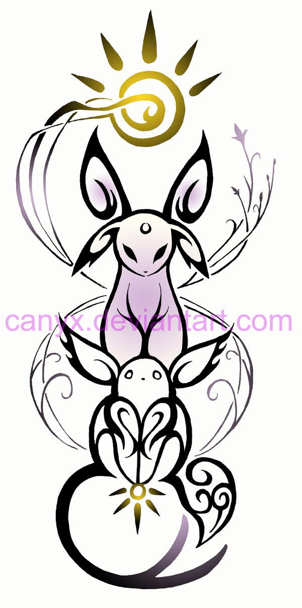 Eevee and Espeon COMMISSION