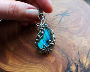 Pendant Silver Blue Labradorite