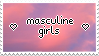 masculine girls stamp!