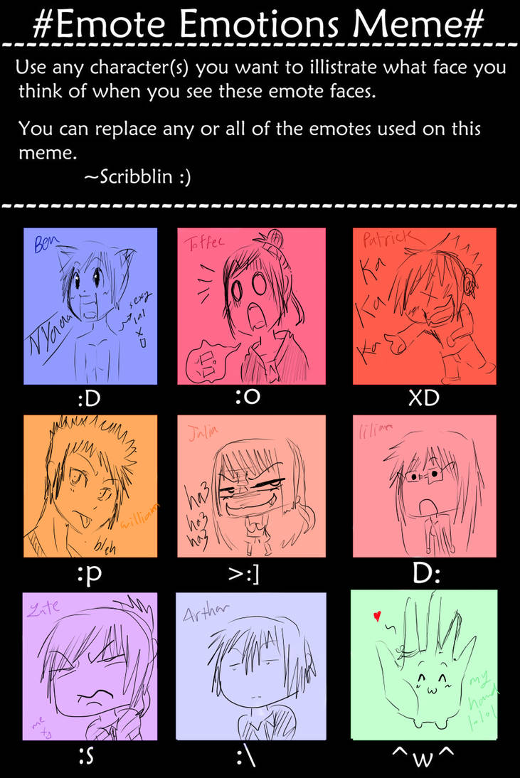 emote emotions meme by littleChaoticgirl on DeviantArt