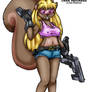 Tank Squirrel posing with guns