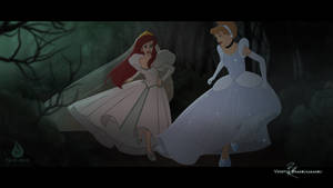 Cinderella and Ariel Running