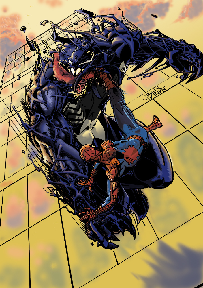 Spidey vs Venom colored by jel on DeviantArt