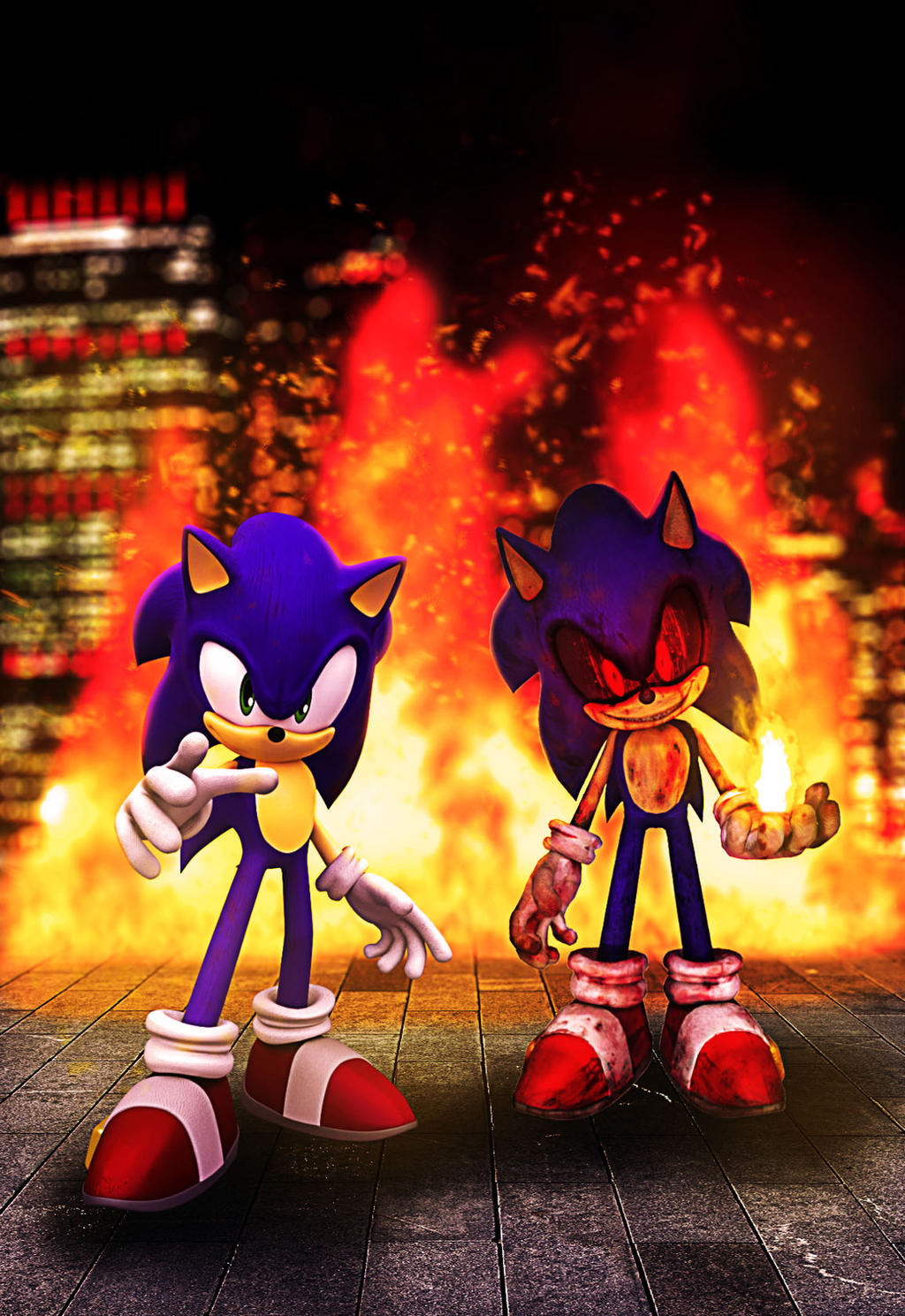 Sonic and knuckles vs one last round exe by shadowXcode on DeviantArt