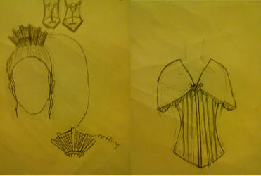 Hand held fan inspired fashion doodle Part 2