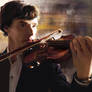 Sherlock with violin
