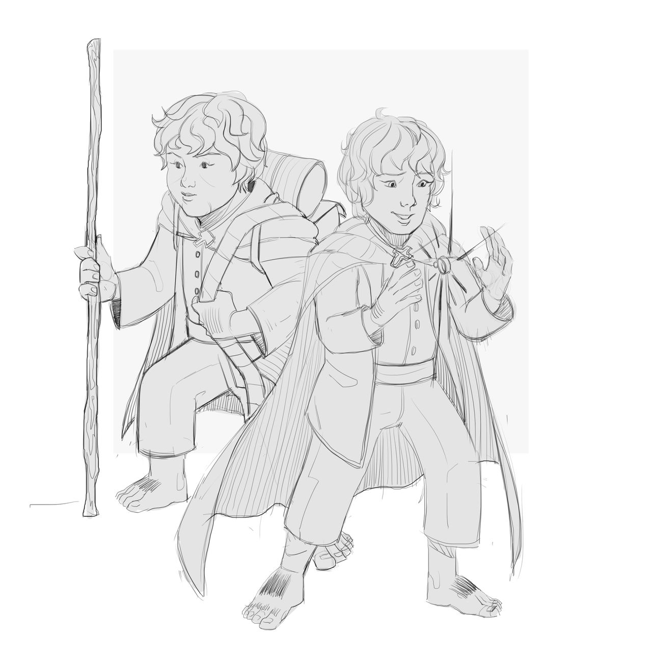 Frodo Deviantart Draw sam and frodo by Depbleck on DeviantArt