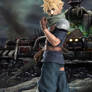 Final Fantasy VII Cloud Strife Outside Midgard