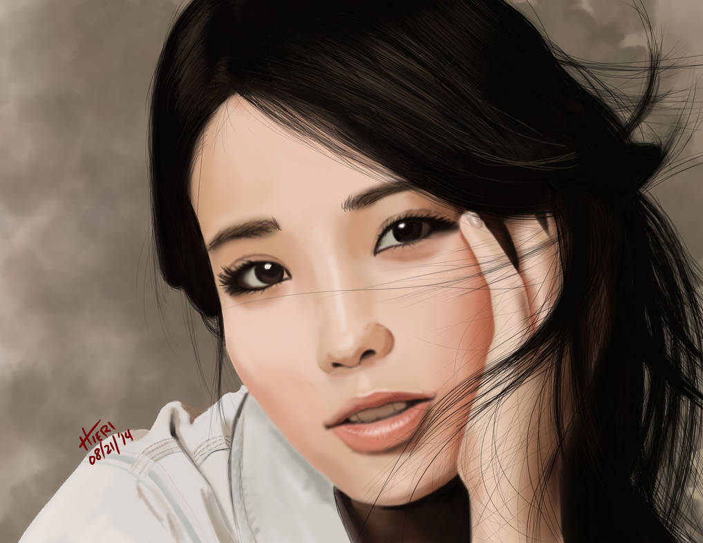 Korean Pop Star IU painting