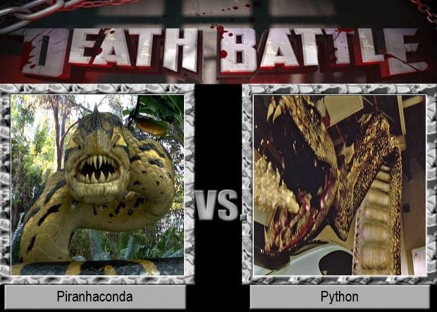 Piranhaconda vs Python by Angeluzuko on DeviantArt