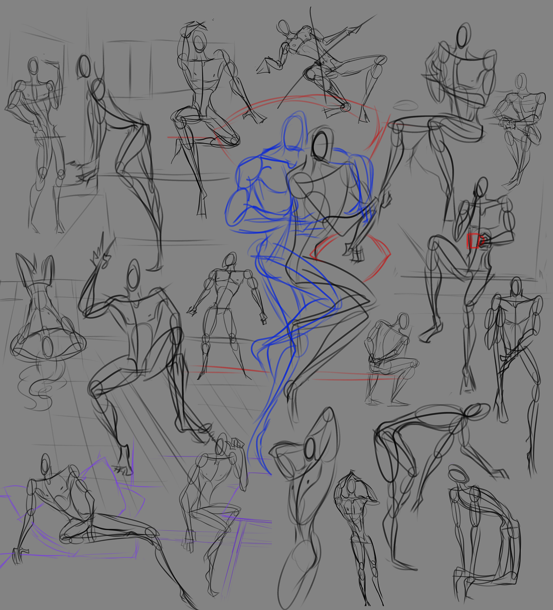 1 minute poses 12 by FlyingCarpets on DeviantArt