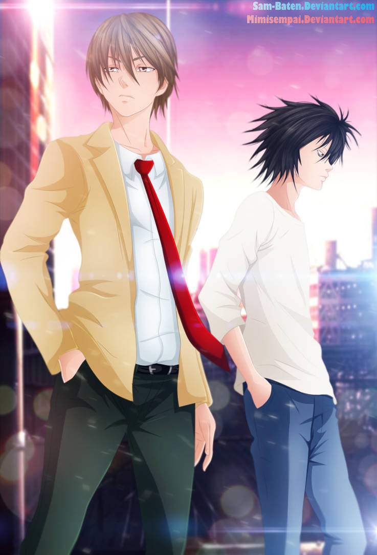 Death Note Collab : L vs Light by MimiSempai on DeviantArt