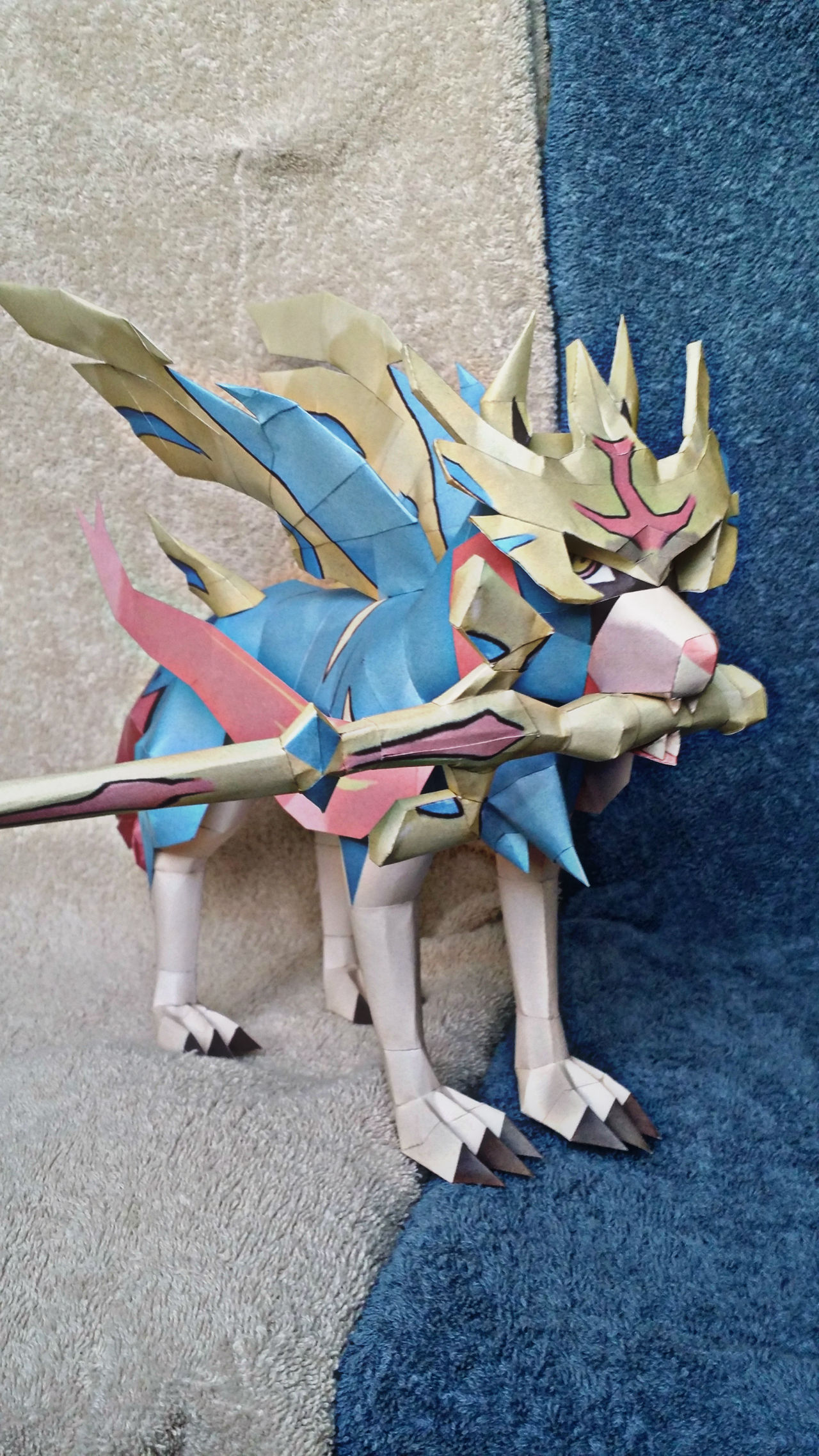 Papercraft Zamination Pokemon Papercraft - Zacian by guillermomate on DeviantArt
