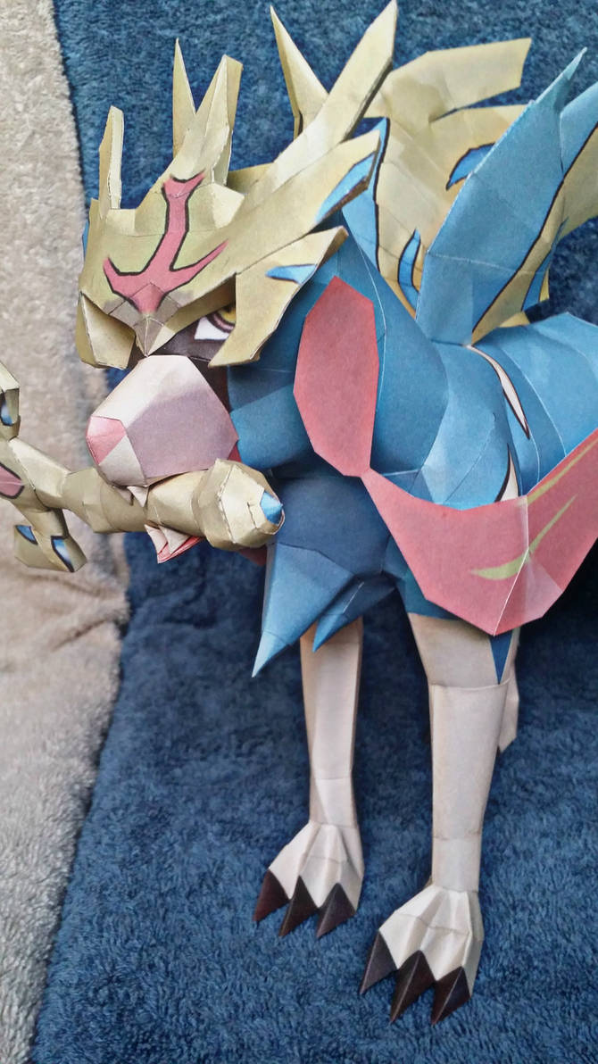 Papercraft Zamination Pokemon Papercraft - Zacian by guillermomate on DeviantArt