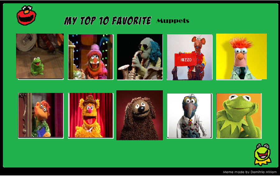 K-Dog0202's Top Ten Muppets