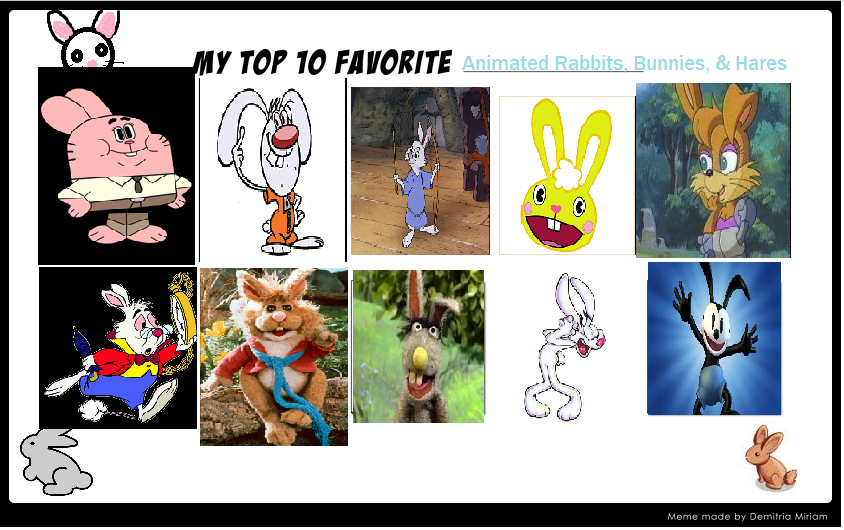 K-Dog0202's Top Ten Favorite Rabbits part 2