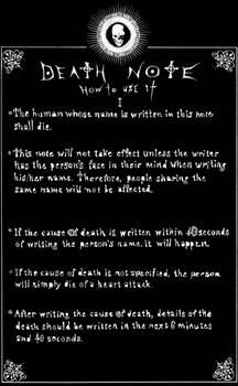 Death Note - How to use it