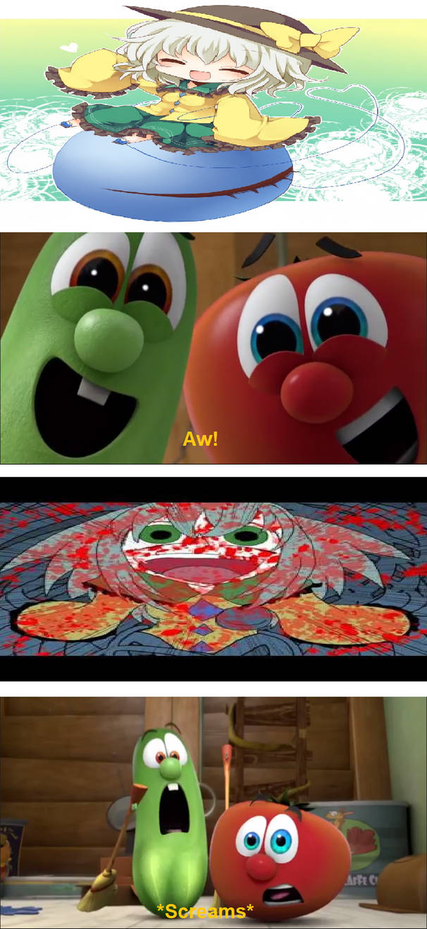 Bob and Larry adored then frightened by koishi by Lenuclearpotato1000