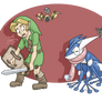 Link and Greninja