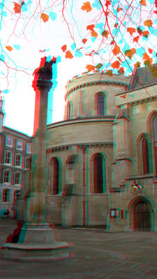 Temple Church 3D anaglyph