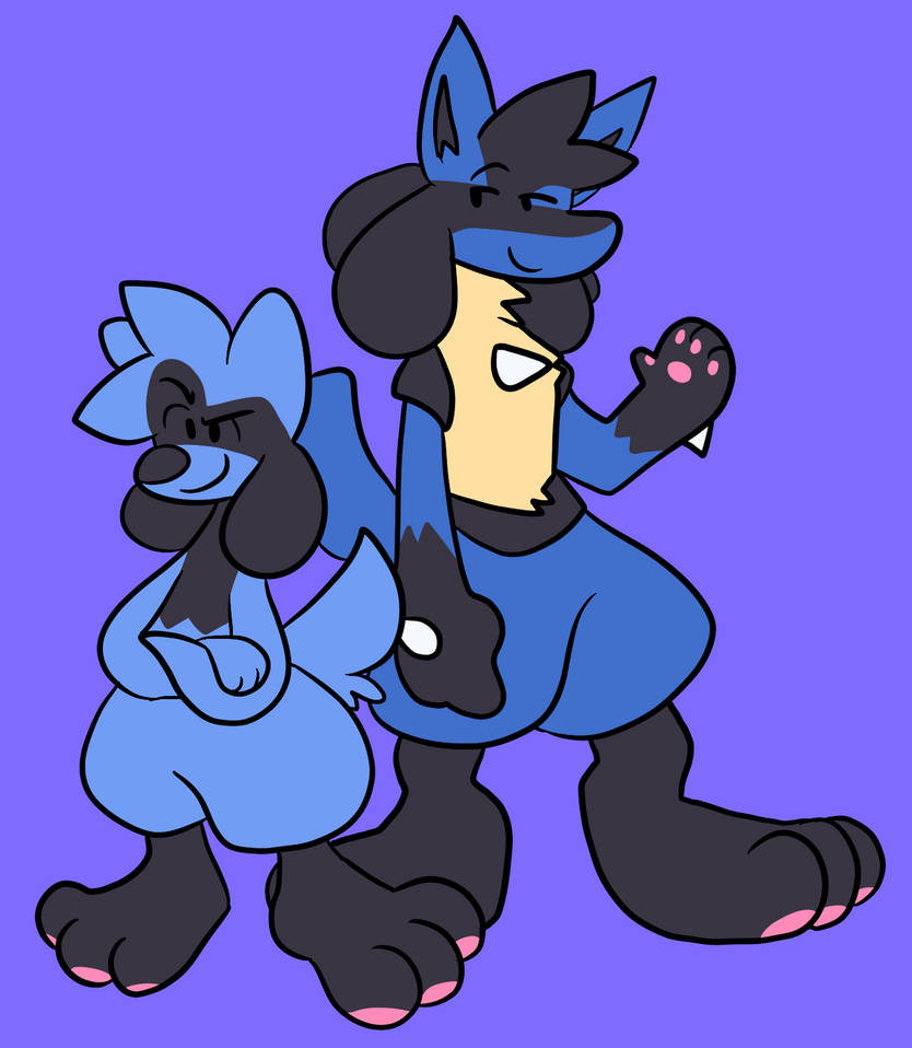Lucario Rilou Riolu and Lucario by cadgy on DeviantArt