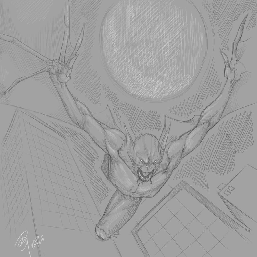 man-bat sketch