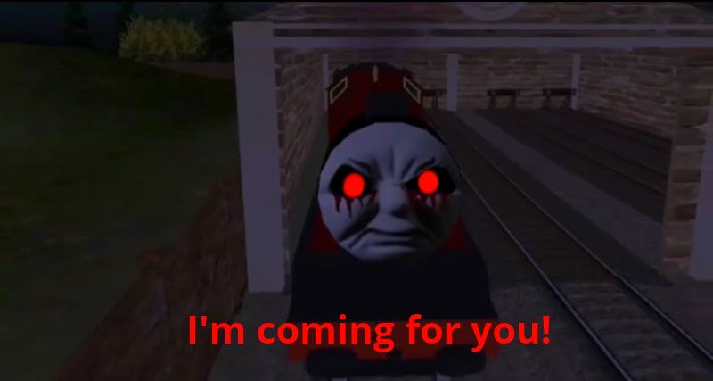 Rms First Red Engine RMS first red ghost engine is threatening you! by CDrailfan18 on DeviantArt