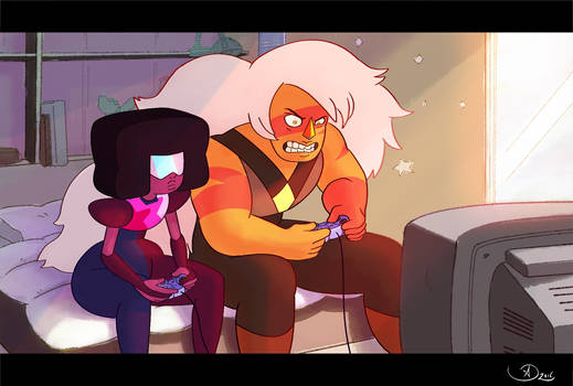 Jasper-Garnet fan art steven universe