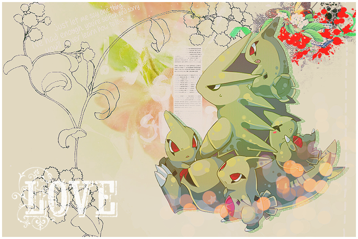 Tyranitar And Larvitar Pokemon By Thalitableite On Deviantart