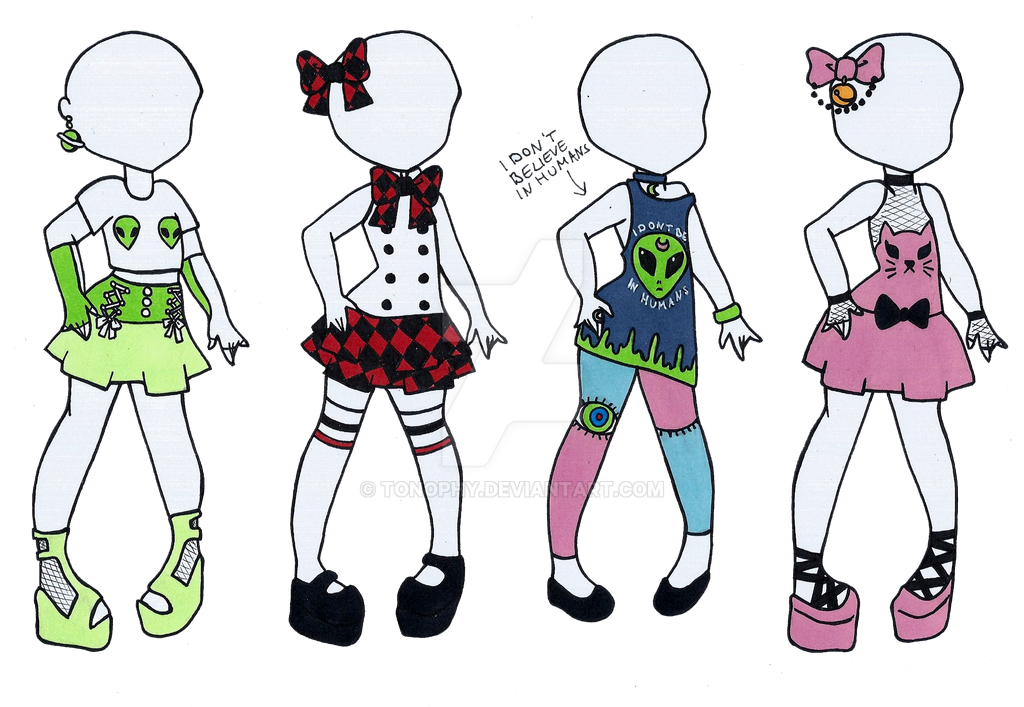 Outfit adopts 27-30 (closed) by Tonophy on DeviantArt