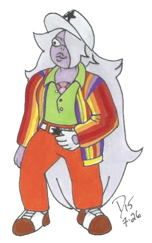 Amethyst in something vaguely suit-like