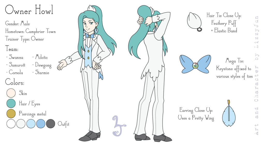 Howl Trainer Reference Sheet - Owner Variant by LizzyJun on DeviantArt