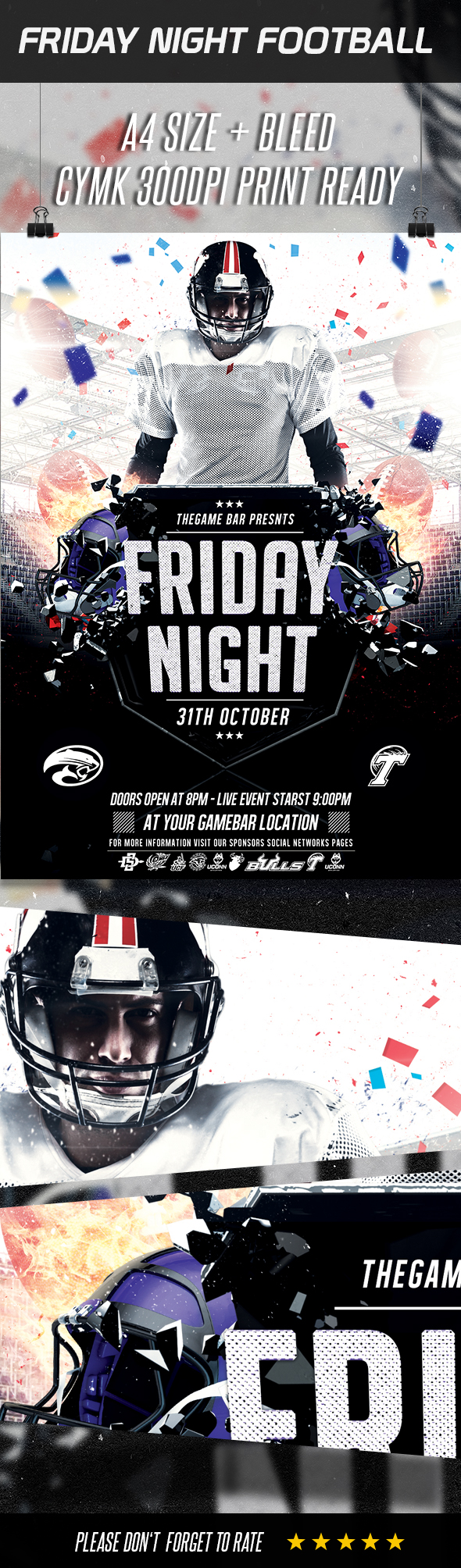 FootBall Game Flyer Template