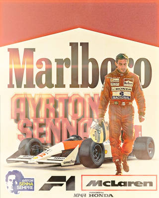 AYRTON SENNA MCLAREN HONDA POSTER