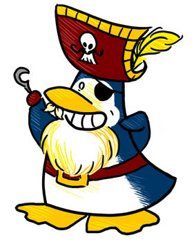 Pirate Penguin vs Moustache