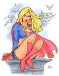 Supergirl Out on a Ledge