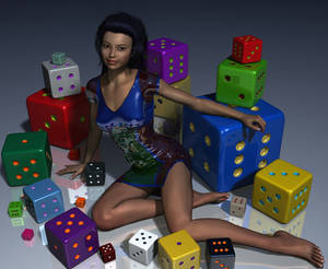 Girl and Dice by xmas-kitty