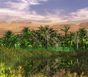 Desert Pond by xmas-kitty