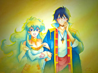 Nia and Simon of Tengen Toppa Guren Lagann