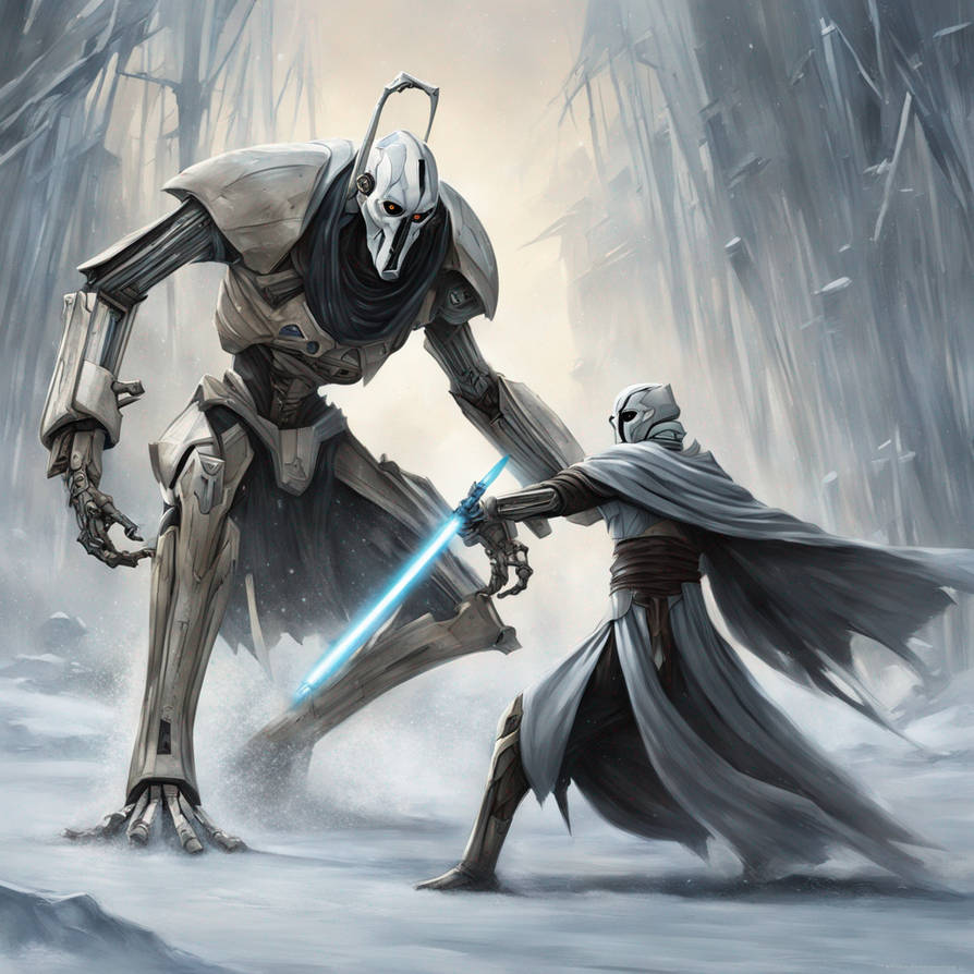 General Grievous attacking a monster in the frozen by deviantGrubb on ...