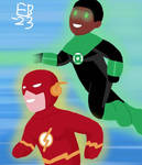 Green Lantern/Flash: Willpower and Speed by Leck-Zilla