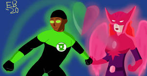 Green Lantern/Star Sapphire Hawkgirl: Will/Love by Leck-Zilla