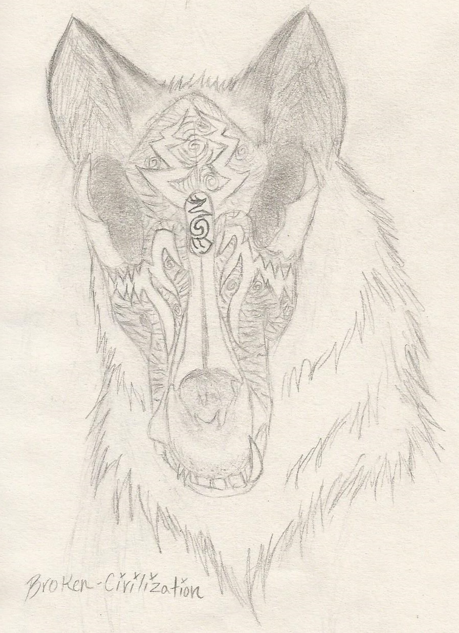 Beneath the Skin (decorated wolf skull)