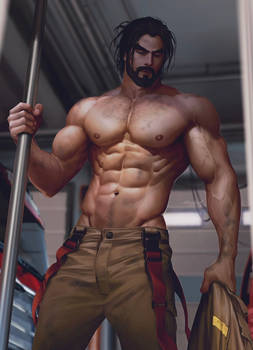 A sexy firefighter
