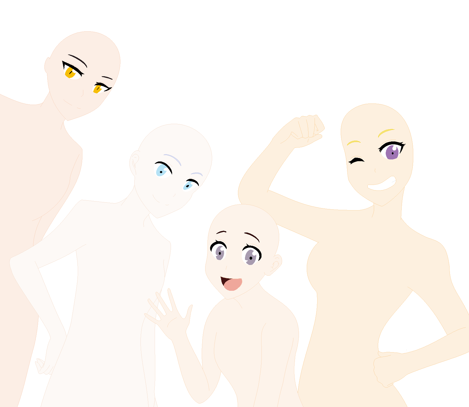 Character Base Party Girl Group Base by obriannakenobi on DeviantArt