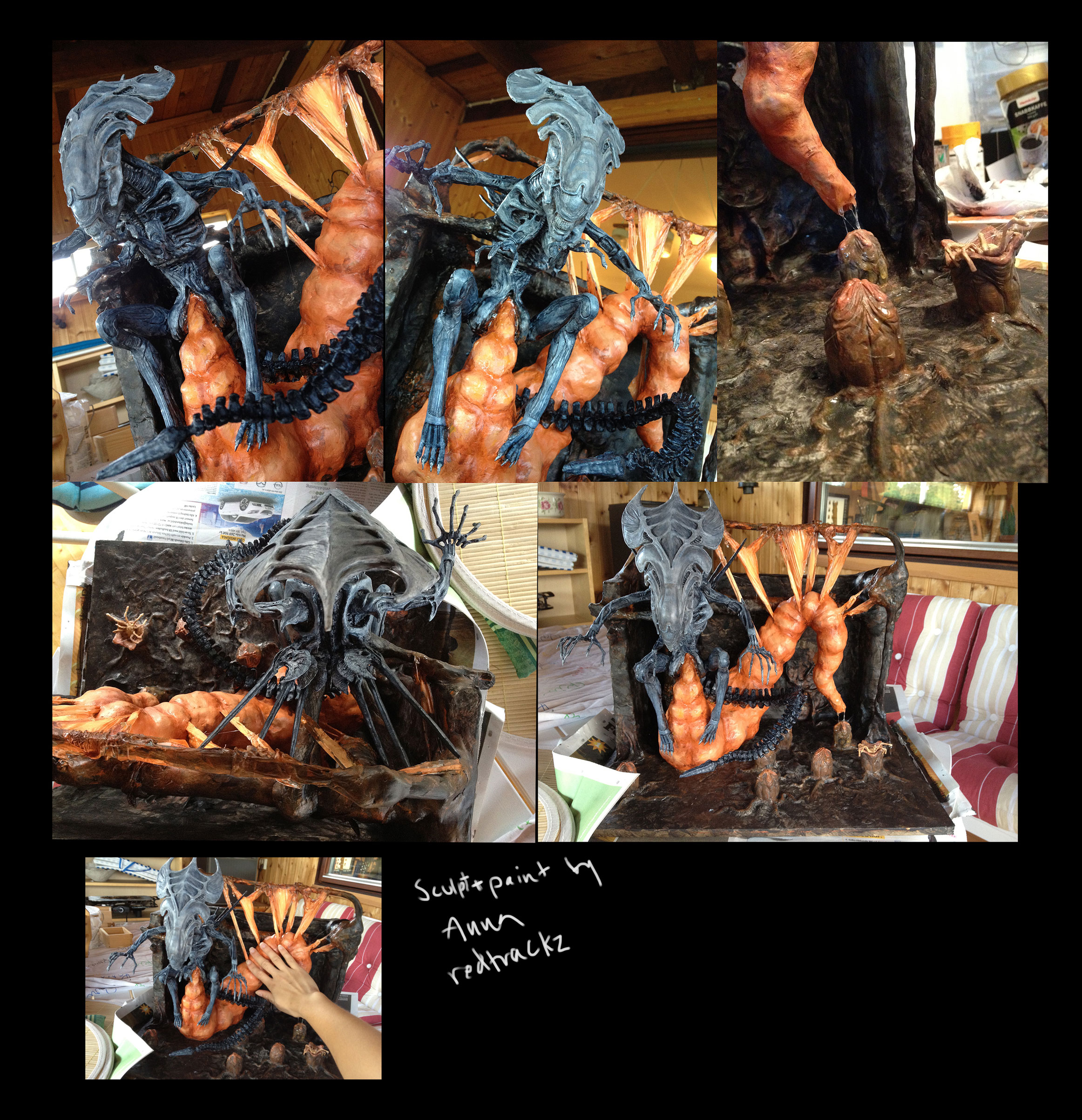 Alien queen egg sack diorama DONE